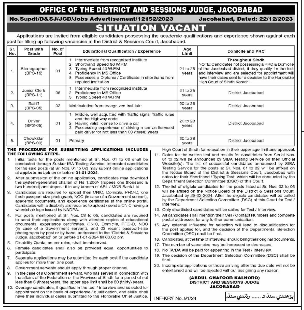 Session Courts Jobs